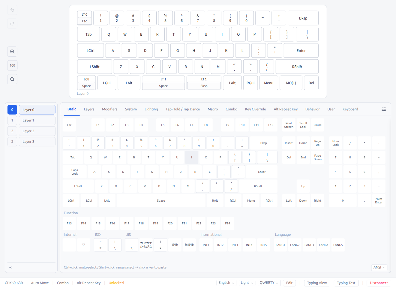 Keymap Editor Overview