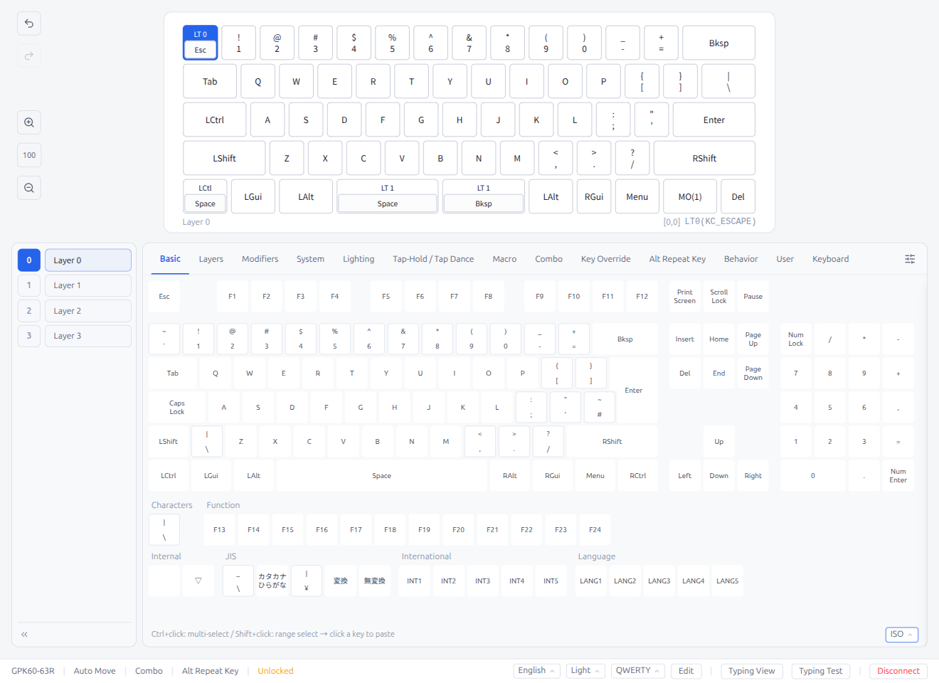 Basic Tab — ISO View