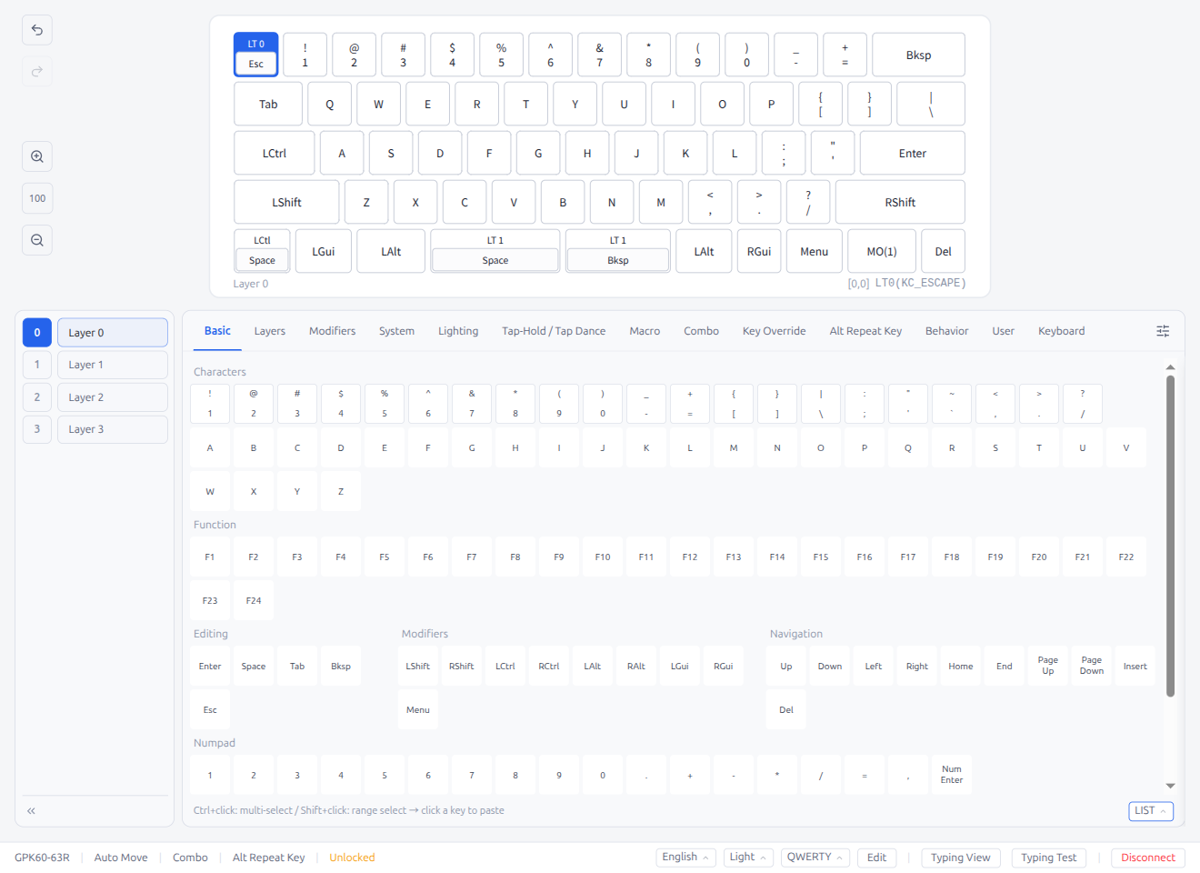 Basic Tab — List View