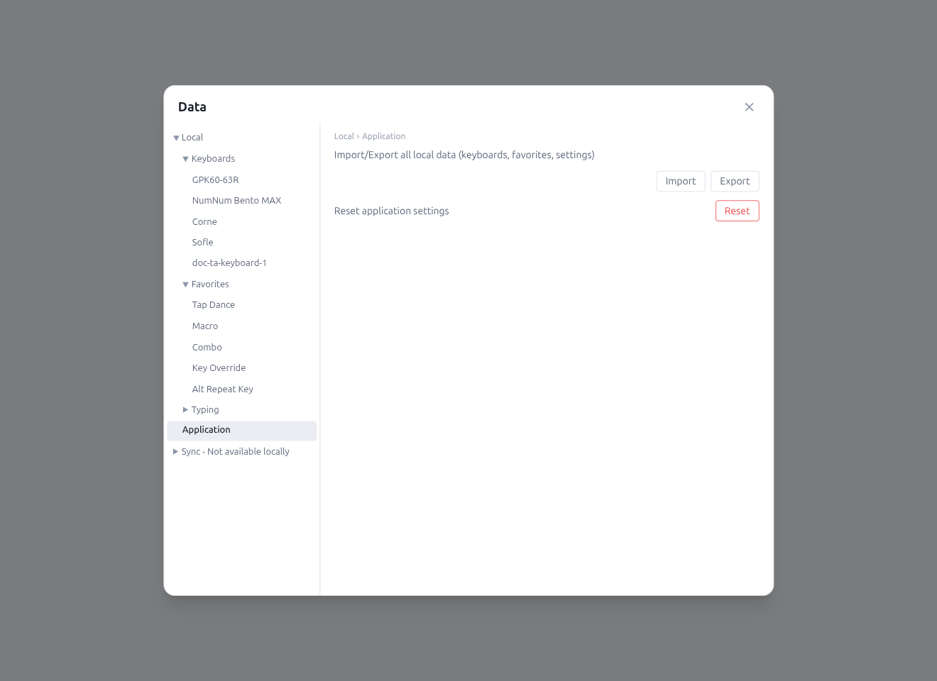 Data — Application