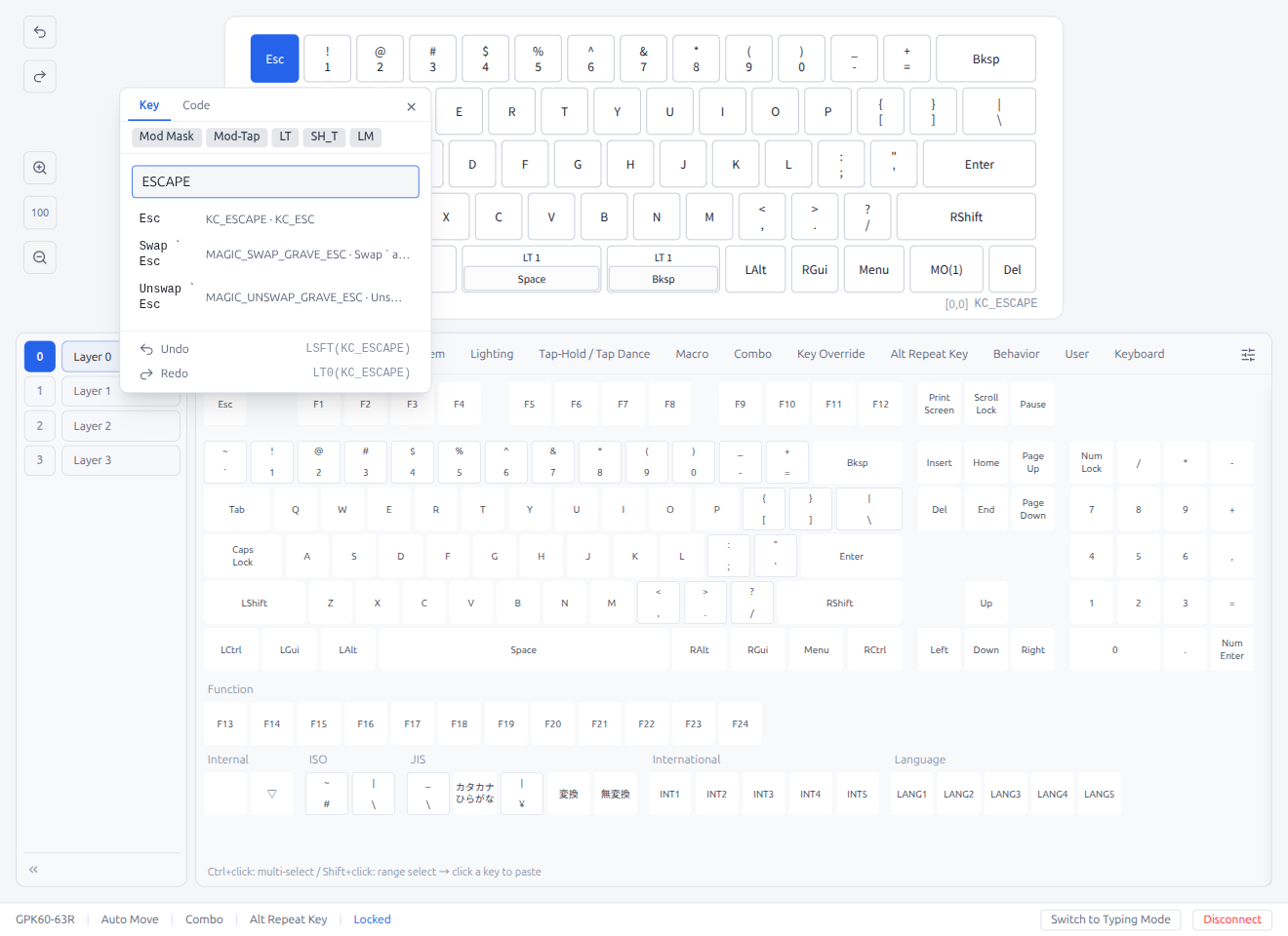 Key Popover — Redo