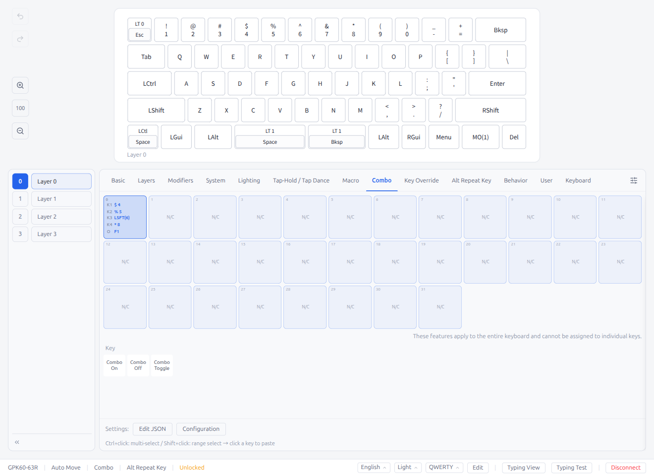 Combo Tab