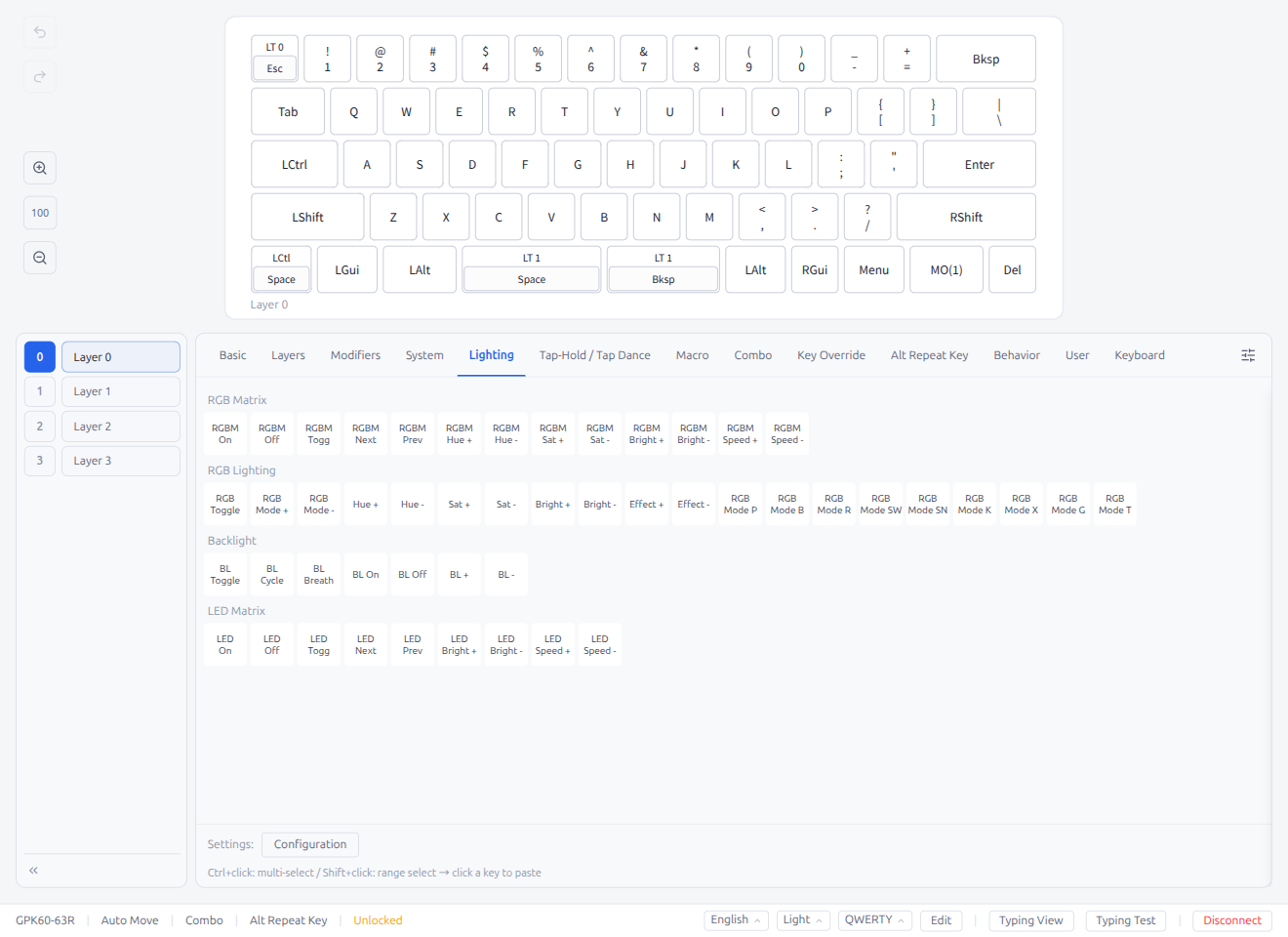 Lighting Tab