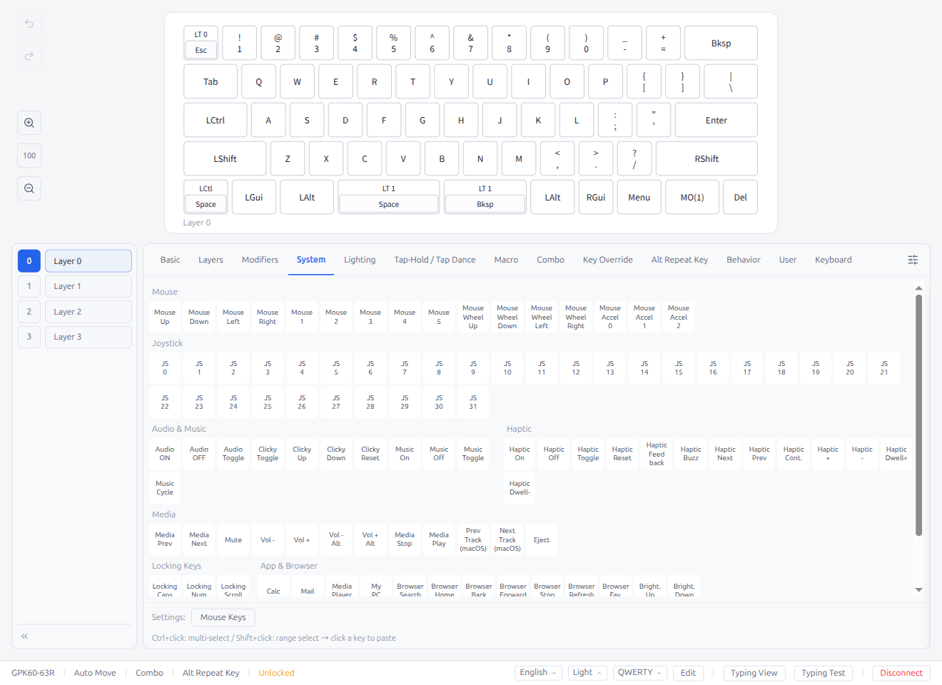 System Tab